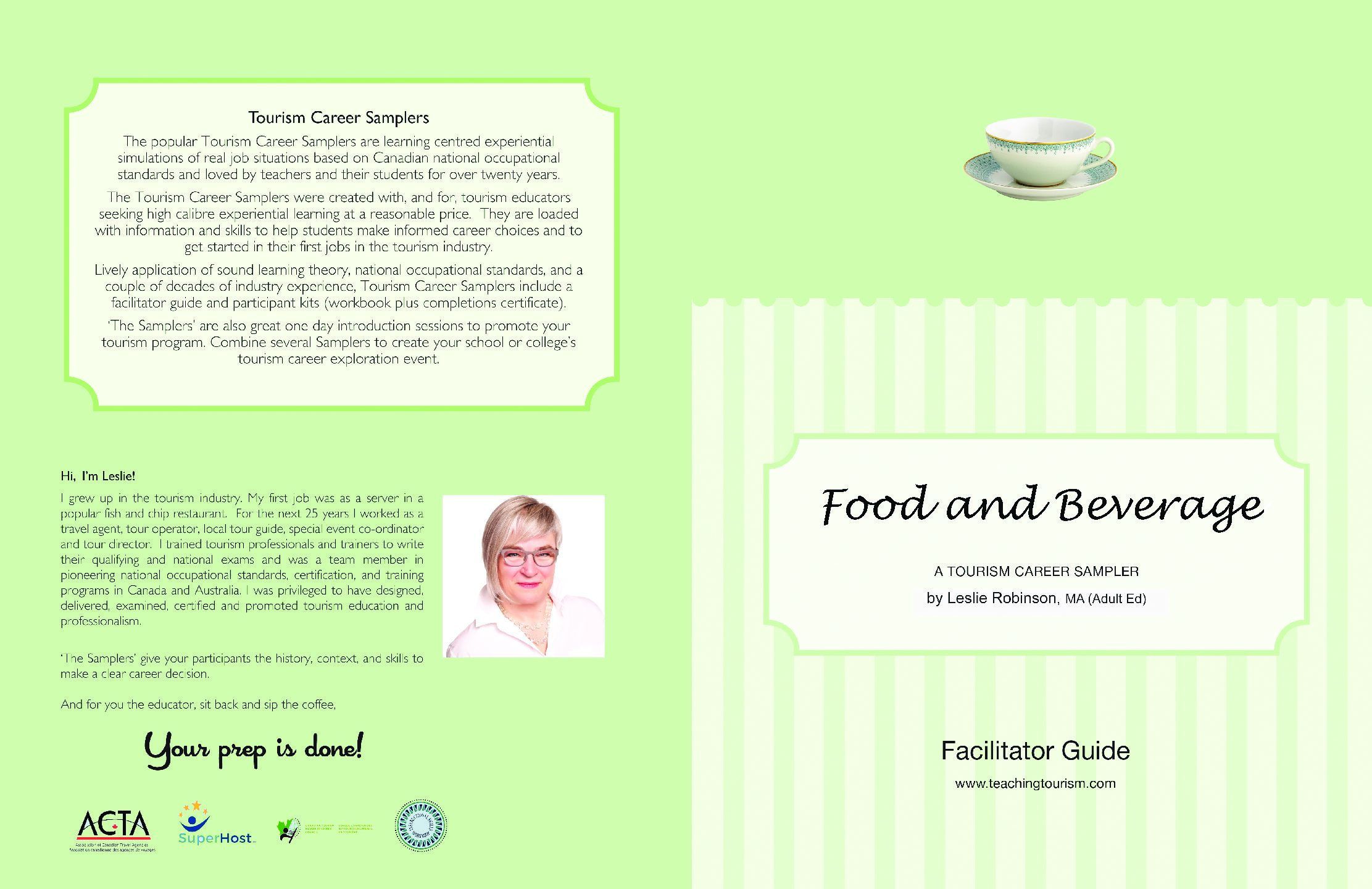 Food and Beverage Server Facilitator Guide and Workbook